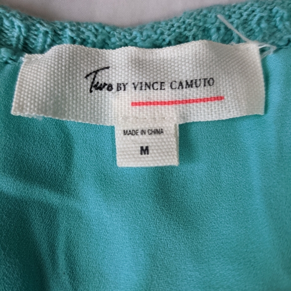Two by Vince Camuto Open back Knit Tunic Top Mint Green Women's Size Medium - Picture 5 of 9